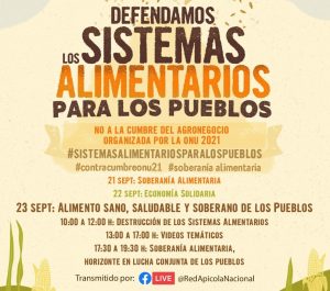 Jornada: Alimento Sano, Saludable y Soberano de Los Pueblos