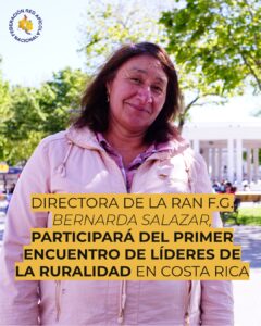 DIRECTORA DE LA RAN F.G. BERNARDA SALAZAR, PARTICIPARÁ DEL PRIMER ENCUENTRO DE LíDERES DE LA RURALIDAD EN COSTA RICA