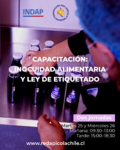 Capacitación en gestión de la inocuidad y etiquetado de alimentos